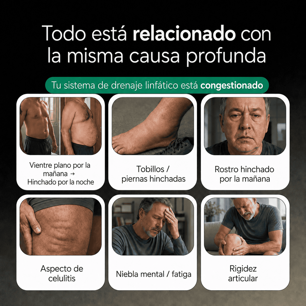 Nervia™ — Cápsulas de Drenaje Linfático · Transformación total en 60 días